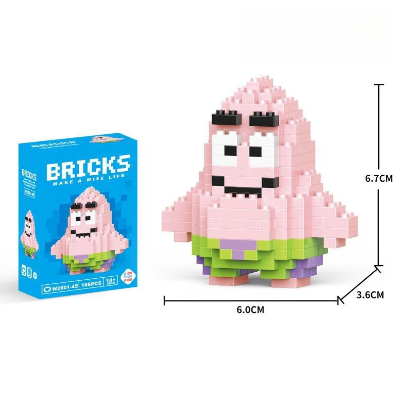 Compatible with LEGO Micro Particles Cartoon Doll Building Blocks Star Dew Puzzle Assembly Toys Cross-Border Stall Wholesale Gifts