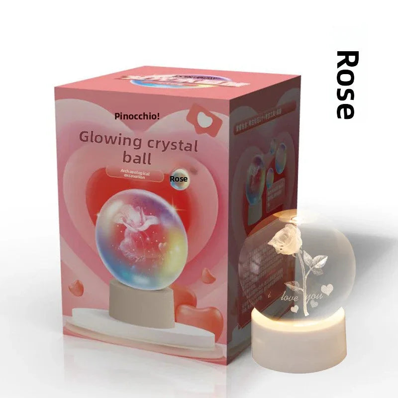 Dream Glow Crystal Archaeological Dig Blind Box - Girls DIY Treasure Hunt Toy