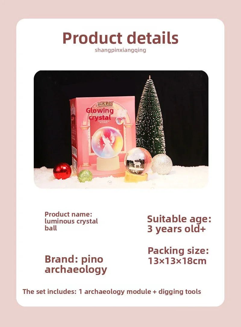 Dream Glow Crystal Archaeological Dig Blind Box - Girls DIY Treasure Hunt Toy