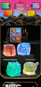 Unboxing Ancient Mythical Beast Treasure Set 4 Pcs Vermilion Bird Blue Dragon White Tiger Black Turtle Sealed Mystery Capsule Collectible Toys for Kids Adults