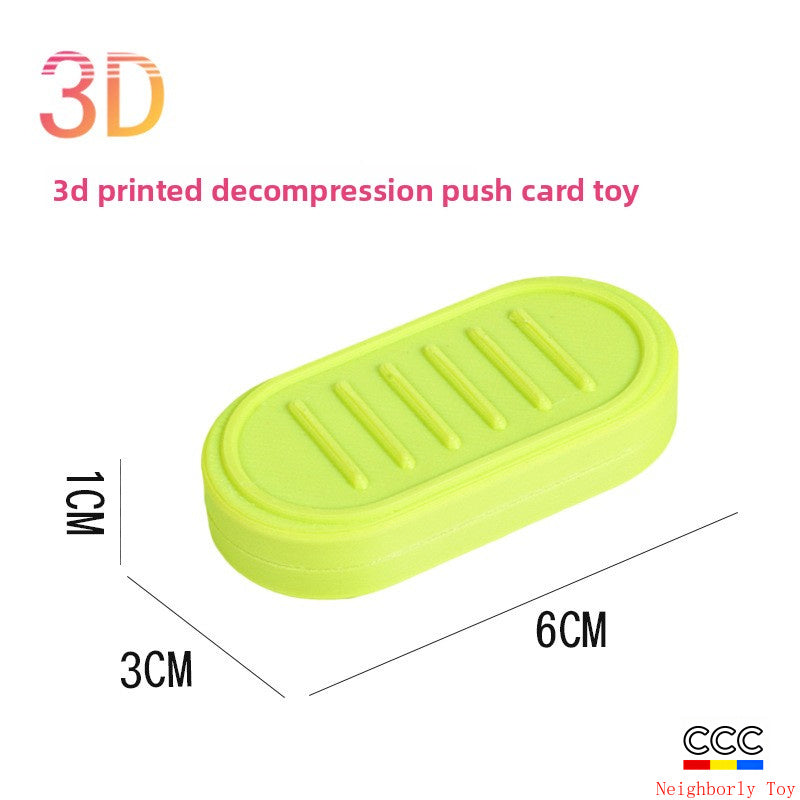 Hot Selling Children's 3D Printed Educational Magnetic Stress Relief Toy Push Card Finger Spinner Boys Handle Piece