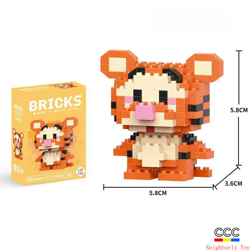 Compatible with LEGO Micro Particles Cartoon Doll Building Blocks Star Dew Puzzle Assembly Toys Cross-Border Stall Wholesale Gifts
