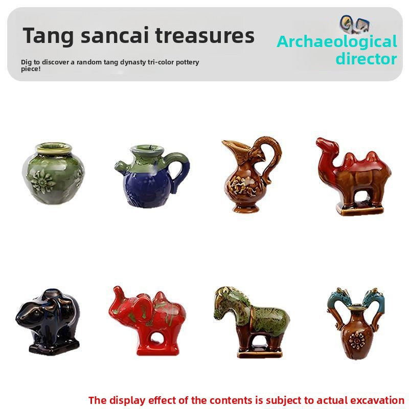 Blue and White Porcelain Treasure Dig Kit - Girls DIY Traditional Culture Archaeological Blind Box Gift