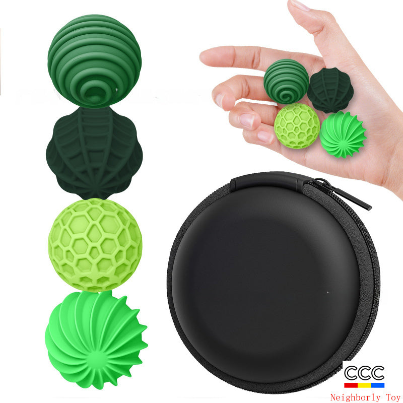 New Product Fidget Toys Sensory Magnetic Ball Stress Relief Toy Soft Silicone Texture Anxiety Ball