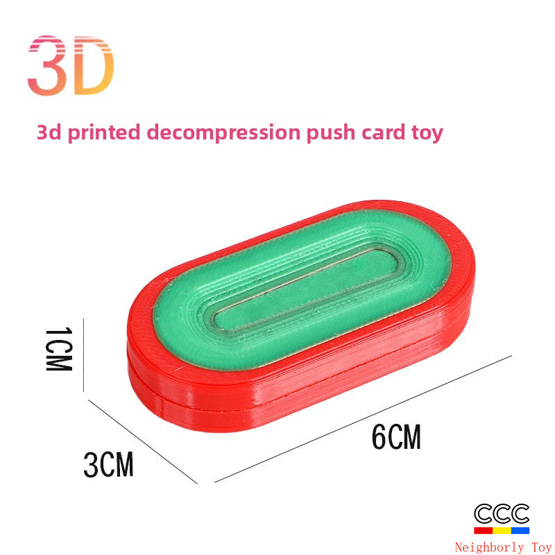 Hot Selling Children's 3D Printed Educational Magnetic Stress Relief Toy Push Card Finger Spinner Boys Handle Piece