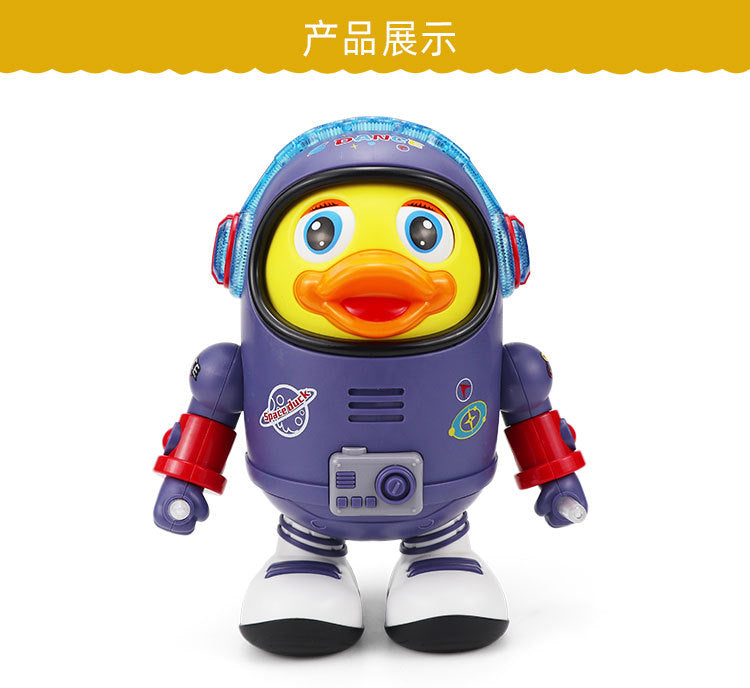 TikTok Same Style Electric Dancing Space Duck Music Light Little Cute Duck Baby Boy Children's Toy Internet Celebrity Cross-Border