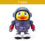 TikTok Same Style Electric Dancing Space Duck Music Light Little Cute Duck Baby Boy Children's Toy Internet Celebrity Cross-Border