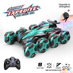 Cross-Border Double-Sided Stunt Car High-Speed 360-Degree Rotating Tumbling Car with Lights Children's Remote Control Car Toy Manufacturer