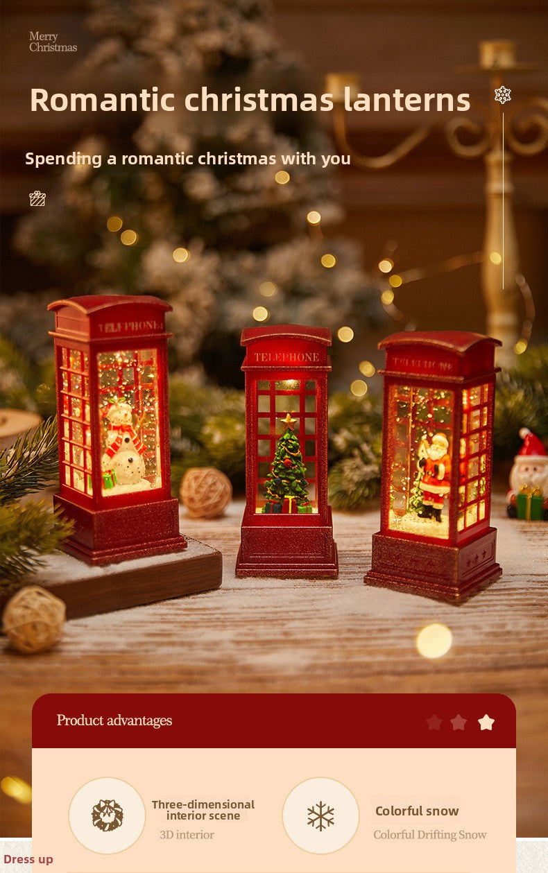 Christmas Decoration Wind Lamp Crystal Lamp Santa Claus Christmas Party Decoration Christmas Ornaments Christmas Gifts