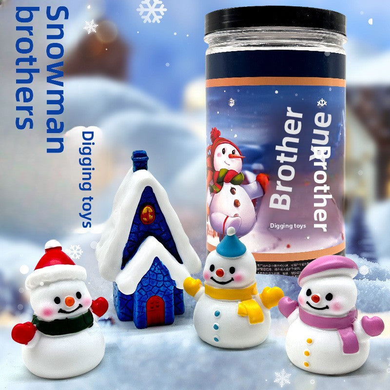 Snow Bros Archaeological Dig Blind Box Christmas Children's Gift New Year Present Boy Girl Educational Toy for Kids Ages 5+