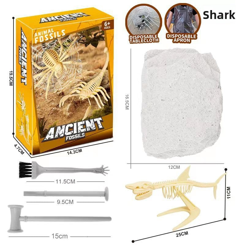 New Mermaid Tail Archaeological Dig Blind Box - Kids DIY Mini Colorful Dinosaur Gem Treasure Hunt Toy