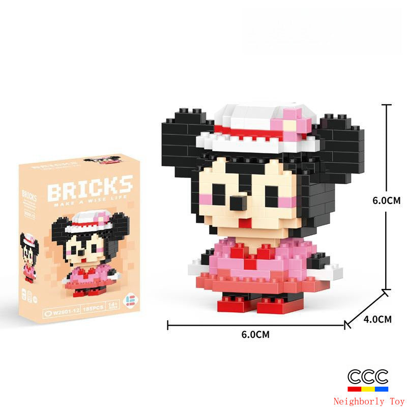 Compatible with LEGO Micro Particles Cartoon Doll Building Blocks Star Dew Puzzle Assembly Toys Cross-Border Stall Wholesale Gifts