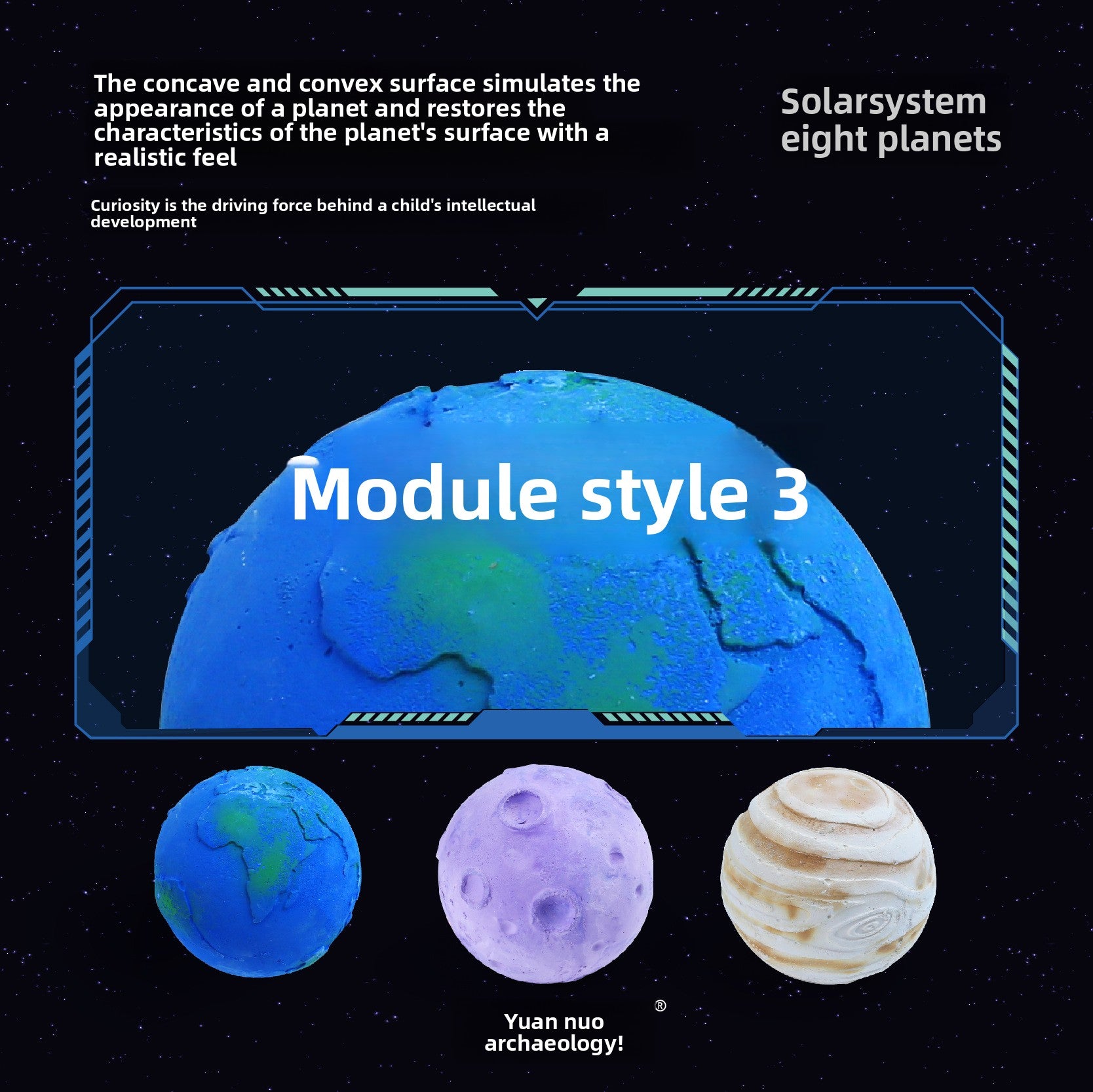 Eight Planets Solar System Dig Blind Box - Kids Earth Mars Exploration Gem Archaeological Toy