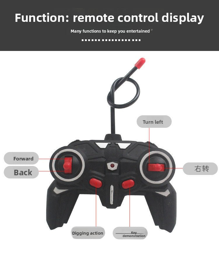 2.4G Alloy Remote Control Excavator Dump Truck Bulldozer Engineering Vehicle Toy Bilingual