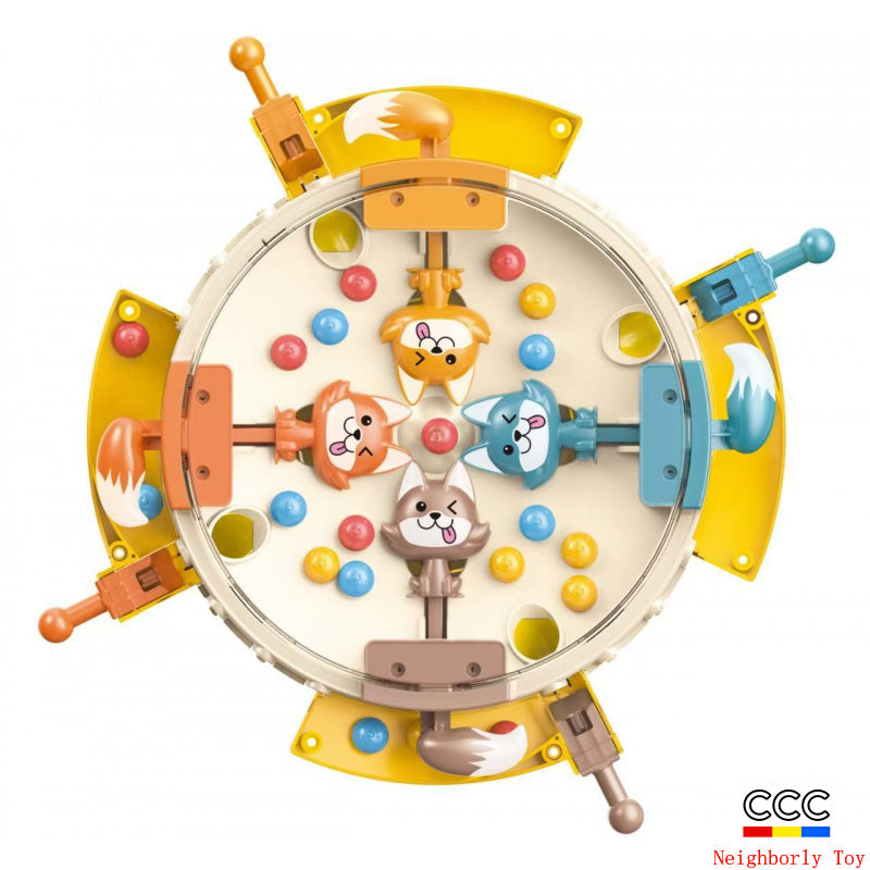 Greedy Hungry Wolf Pac-Man Game Console Children's Educational Competitive Parent-Child Leisure Multiplayer Battle Board Game Toy Cross-Border