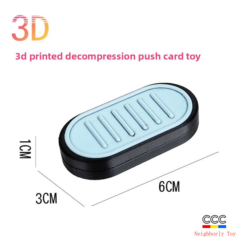 Hot Selling Children's 3D Printed Educational Magnetic Stress Relief Toy Push Card Finger Spinner Boys Handle Piece