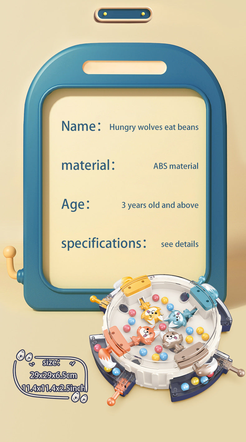 Greedy Hungry Wolf Pac-Man Game Console Children's Educational Competitive Parent-Child Leisure Multiplayer Battle Board Game Toy Cross-Border