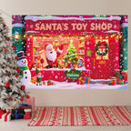 Cross-Border New Christmas Dessert Shop Background Banner Party Atmosphere Decoration Scene Setup Props Supplies