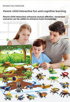 Building Blocks Christmas Calendar Blind Box Countdown 24 Grids Children's DIY Car Dinosaur Building Blocks Tear-off Blind Box