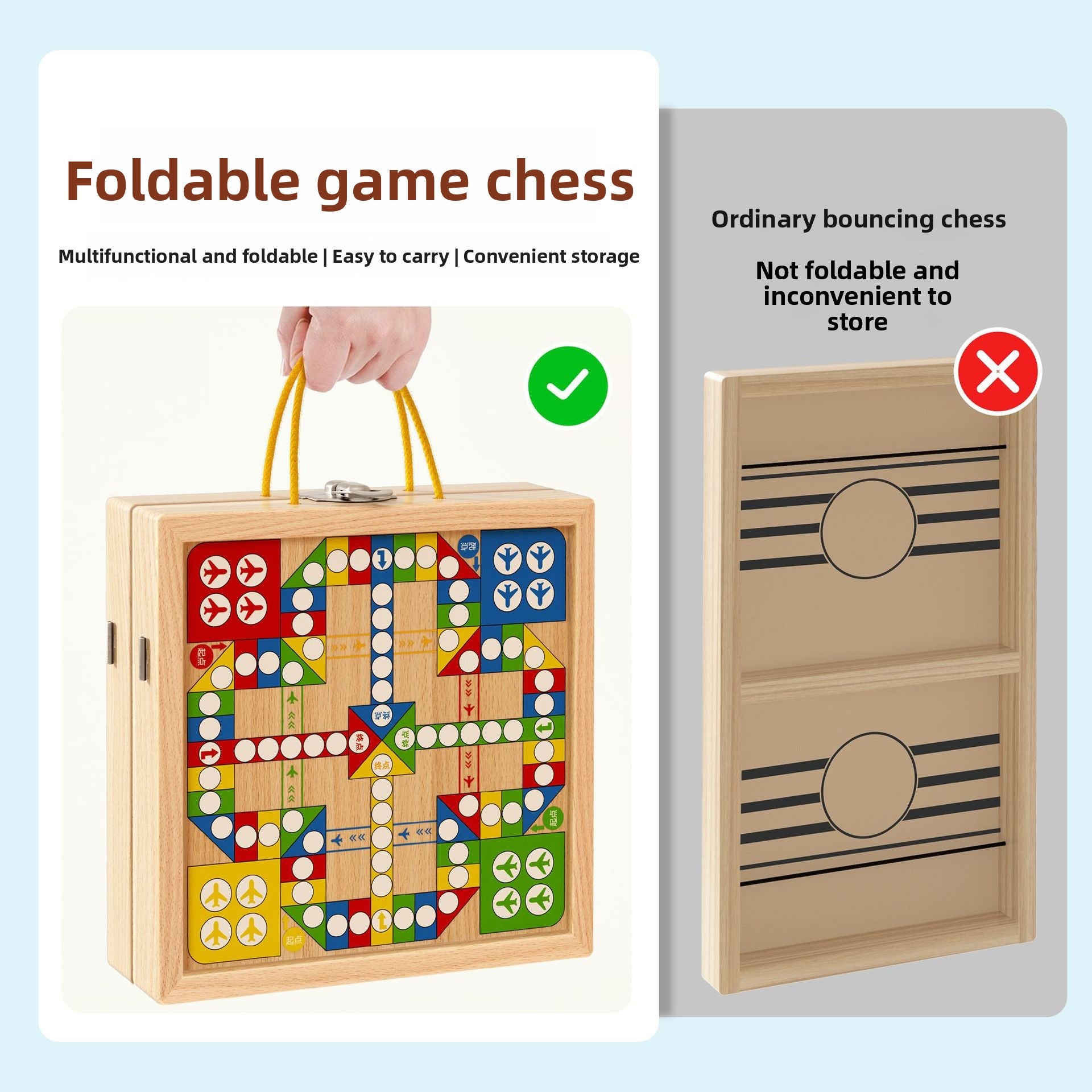 Two-Player Battle Bounce Chess Flying Chess Multi-Functional Desktop Game Children's Parent-Child Interactive Educational Board Game Toy