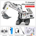2.4G Alloy Remote Control Excavator Dump Truck Bulldozer Engineering Vehicle Toy Bilingual
