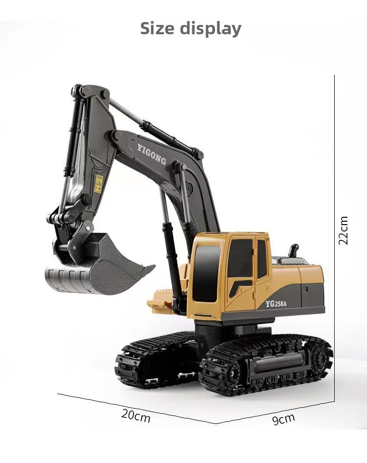 2.4G Alloy Remote Control Excavator Dump Truck Bulldozer Engineering Vehicle Toy Bilingual