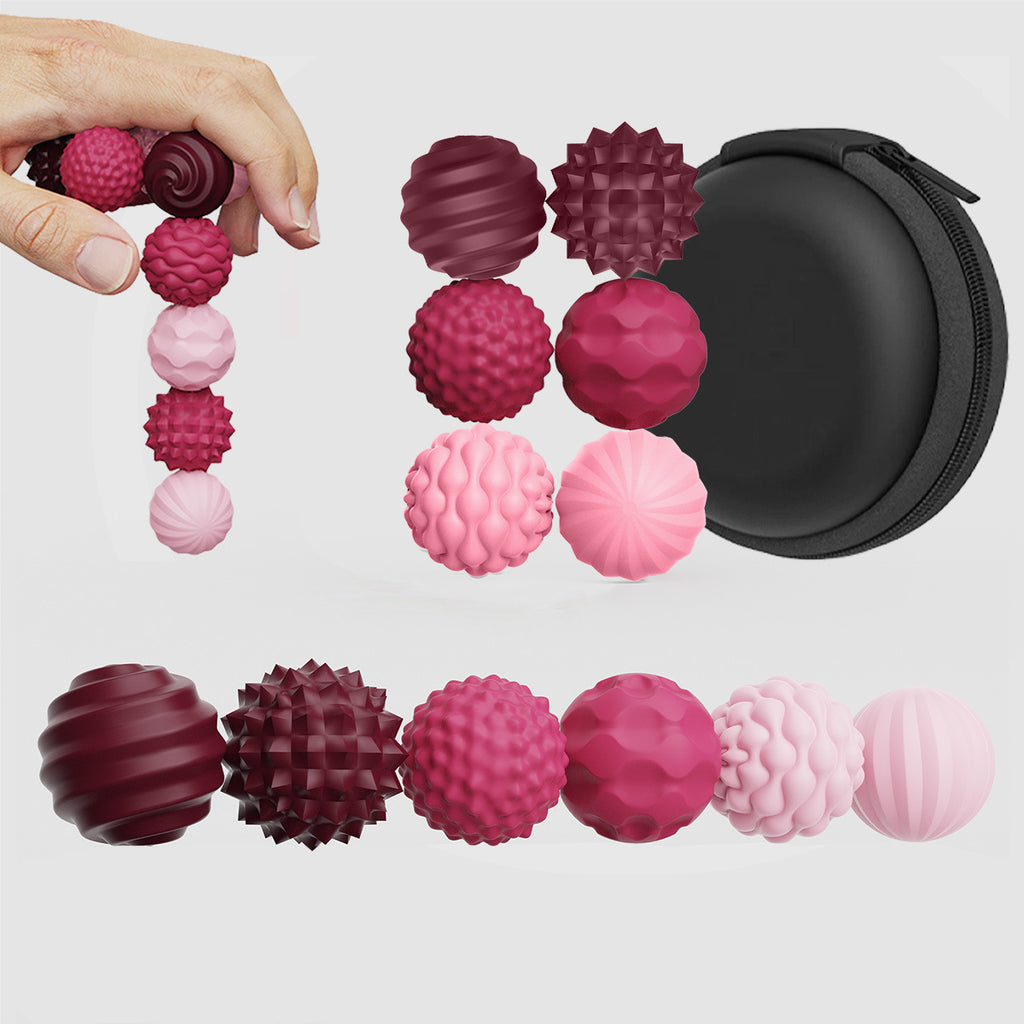 Cross-border new children's sensory toys silicone magnetic ball multi-texture sensory ball puzzle decompression toy spot