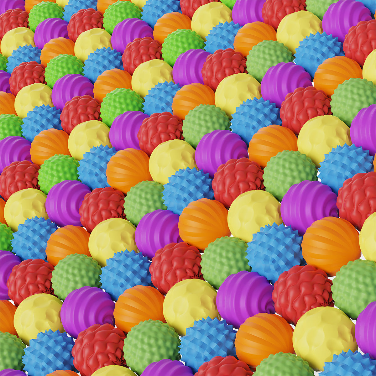 Cross-border new children's sensory toys silicone magnetic ball multi-texture sensory ball puzzle decompression toy spot