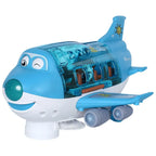 360 Degree Rotating Electric Airplane Model Toy with Bump and Go Action, Music & Lights Educational Toys for Kids Birthday Gifts