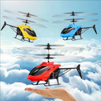 Inductive bidirectional helicopter charging remote control small aircraft indoor hovering anti-fall illuminated electric toy