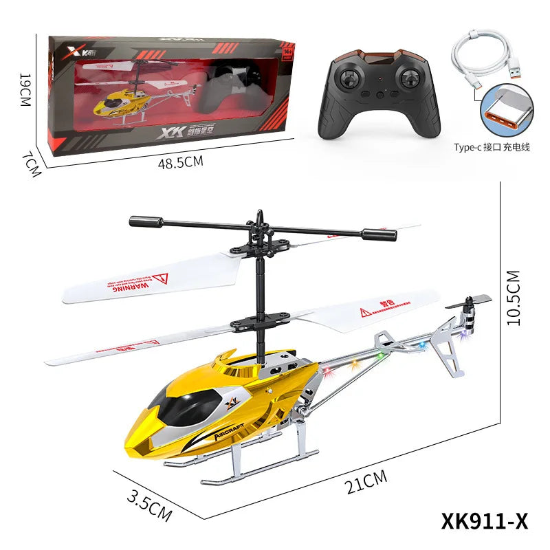 3.5-Way Remote-Controlled Helicopter Usb Charging, Shock Resistant And Anti-Collision Remote-Controlled Airplane Boy Toy Gift