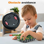 Children's Light Music Toy Car Electric Universal Driving Car Fighter Deformation Tank Robot