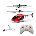Inductive bidirectional helicopter charging remote control small aircraft indoor hovering anti-fall illuminated electric toy