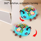 Electric Music with Light Beetle Toys 360° Rotation Walking Cute Interactive Sound Toy Early Education Toys for Kids Baby Childs