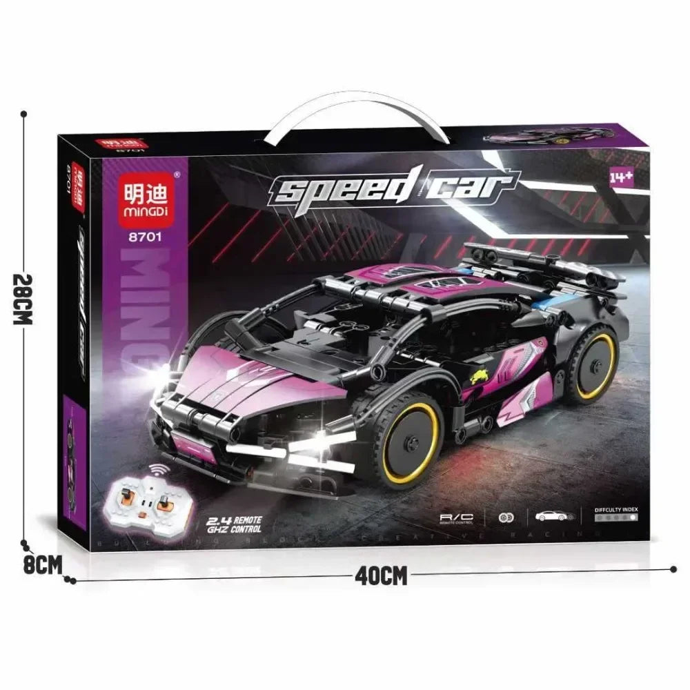 Technical Racing Sport Car Model Building Blocks technic 1:24 DIY Technic Supercar with Remote Control Brick Toys Kid Adult Gift