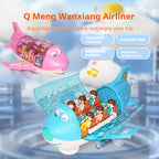 360 Degree Rotating Electric Airplane Model Toy with Bump and Go Action, Music & Lights Educational Toys for Kids Birthday Gifts