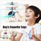 Inductive bidirectional helicopter charging remote control small aircraft indoor hovering anti-fall illuminated electric toy