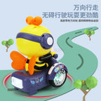 Children's electric face changing bee car  years old, 2 and a half years old, 3 babies with sound and moveme