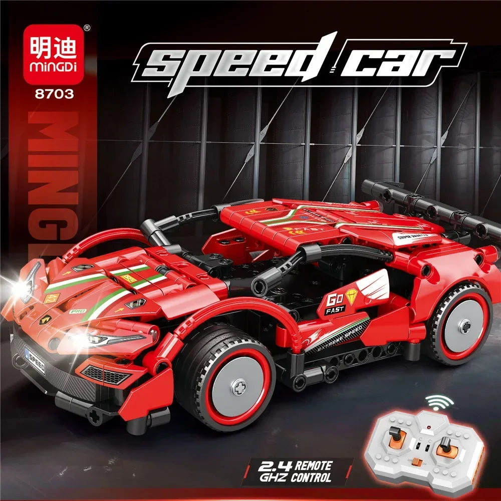 Technical Racing Sport Car Model Building Blocks technic 1:24 DIY Technic Supercar with Remote Control Brick Toys Kid Adult Gift