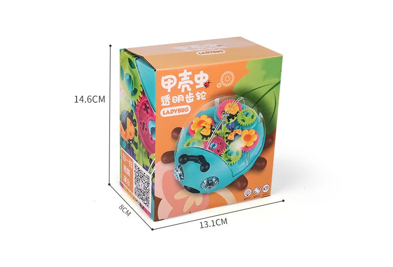 Electric Music with Light Beetle Toys 360° Rotation Walking Cute Interactive Sound Toy Early Education Toys for Kids Baby Childs