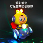 Children's electric face changing bee car  years old, 2 and a half years old, 3 babies with sound and moveme