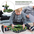 Children's Light Music Toy Car Electric Universal Driving Car Fighter Deformation Tank Robot