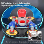 Deformation Motorcycle Toy Stunt Rotating Universal Car Toy with Light & Music for Kids Toddler Variant Music Motorcycle Toy