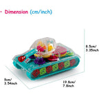 Light Up Transparent Gear Tank Toy for Kids Armored Car Toy with Visible Moving Gears Educational Crawling Toys for Toddlers