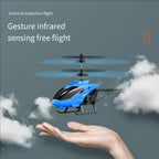 Inductive bidirectional helicopter charging remote control small aircraft indoor hovering anti-fall illuminated electric toy