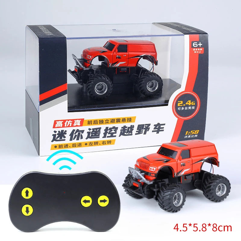 Mini RC Car Remote Control Truck Off-road Truck Electronic Vehicle USB Charge Electronic Sports Car Model Toy Boys Kids Gift