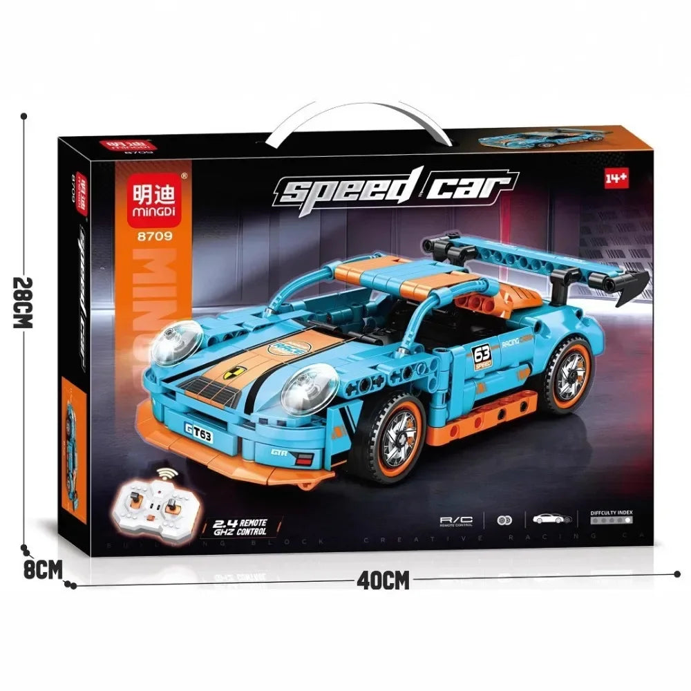Technical Racing Sport Car Model Building Blocks technic 1:24 DIY Technic Supercar with Remote Control Brick Toys Kid Adult Gift