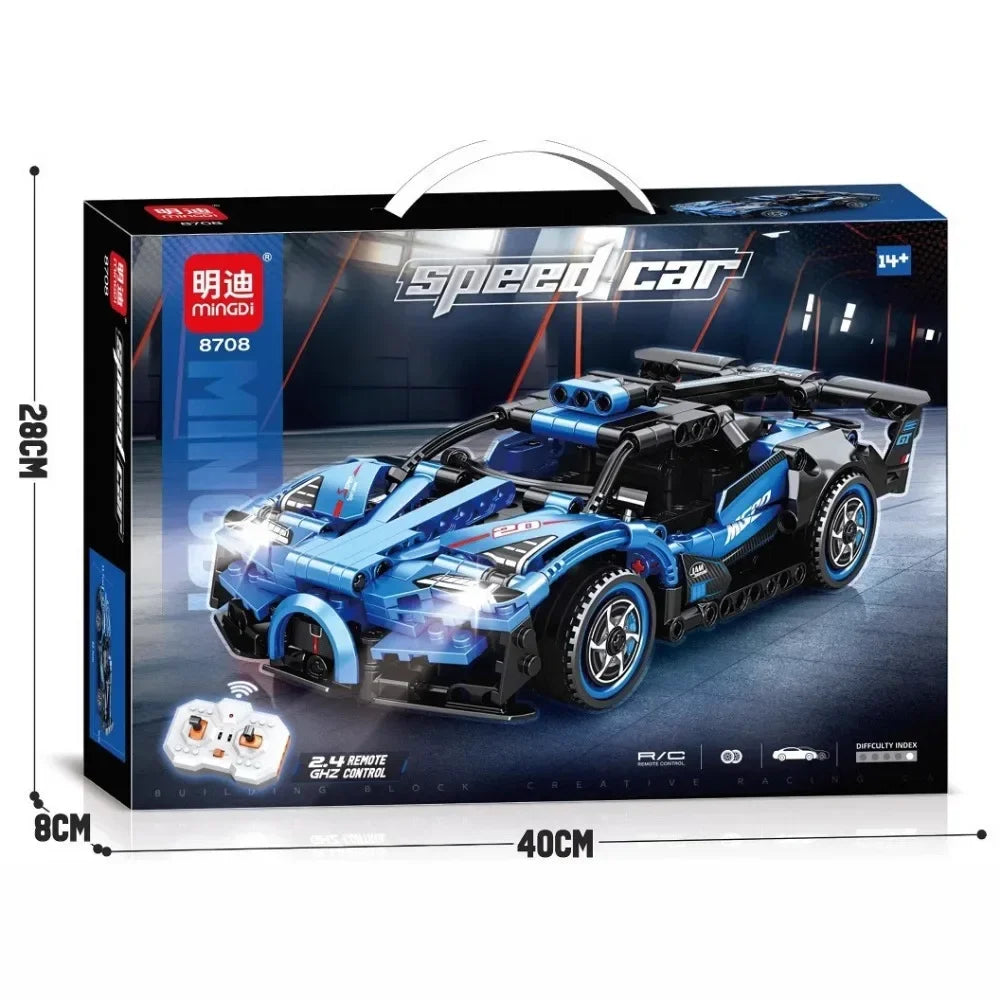 Technical Racing Sport Car Model Building Blocks technic 1:24 DIY Technic Supercar with Remote Control Brick Toys Kid Adult Gift