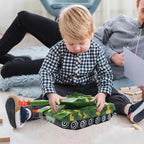 Children's Light Music Toy Car Electric Universal Driving Car Fighter Deformation Tank Robot