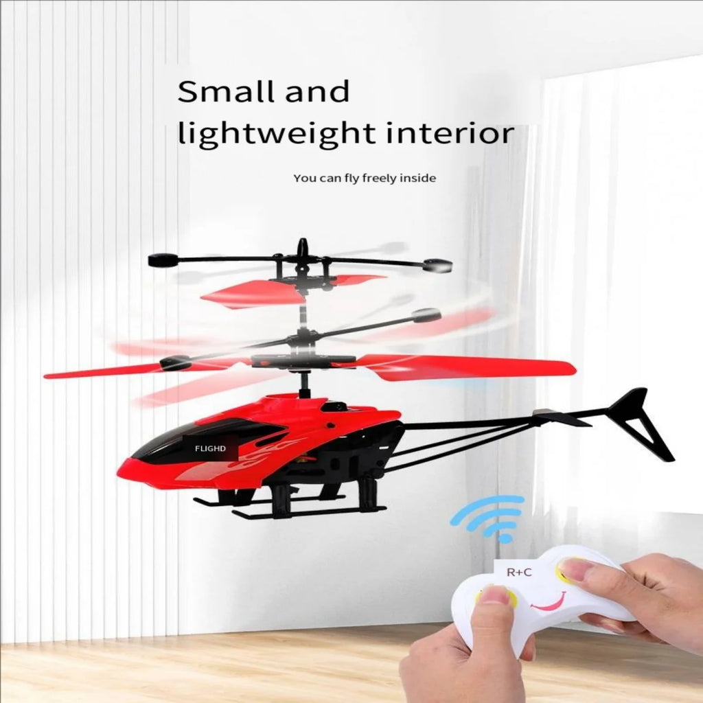 Inductive bidirectional helicopter charging remote control small aircraft indoor hovering anti-fall illuminated electric toy